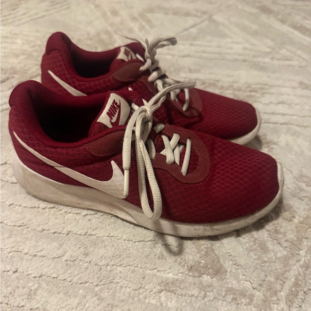 Nike Burgundy and White Running Shoes